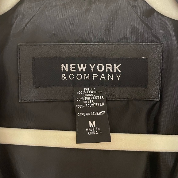 100% Soft Leather Jacket by New York and Company Size M - Picture 7 of 11